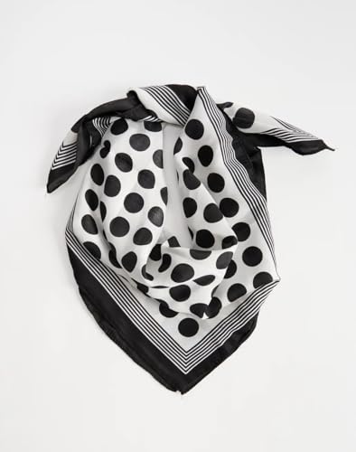Women Lightweight Hair Bandanas -Silk Feeling Neck-Head-Hair Scarf Headband