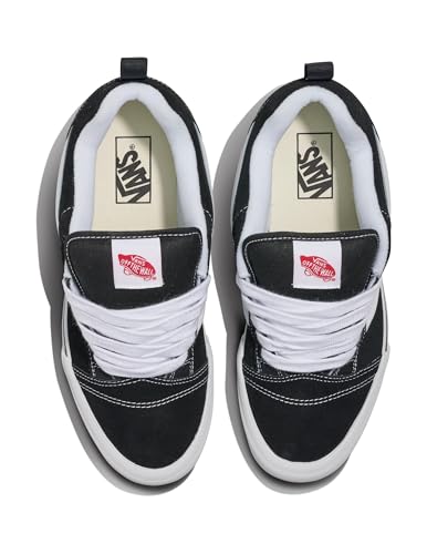 Vans Unisex Knu Skool Shoe - '90s Retro Puffy Low-Top Fashion Sneakers for Men & Women Black/True White