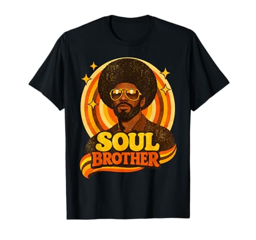 70s Funk Afro Soul Retro Vintage Soul Brother T-Shirt