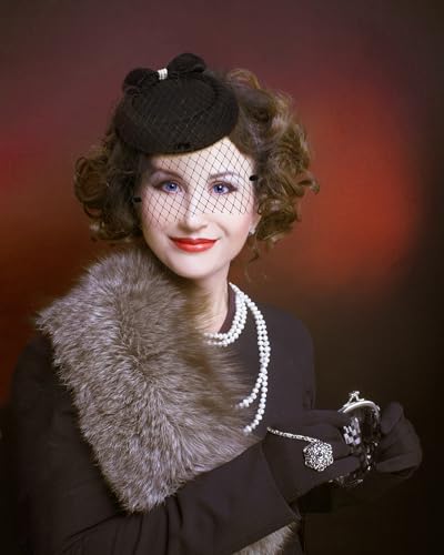 Zivyes Fascinators for Women Tea Party Hats 20s 50s Pillbox Hat Birdcage Veil for Funeral Janet Snakehole