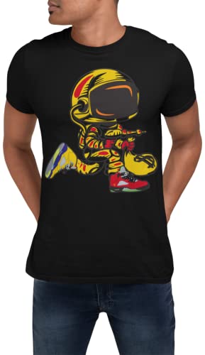 Jordan What The 5 Moon Man Shirt to Match Clothing Men's T Shirt Black