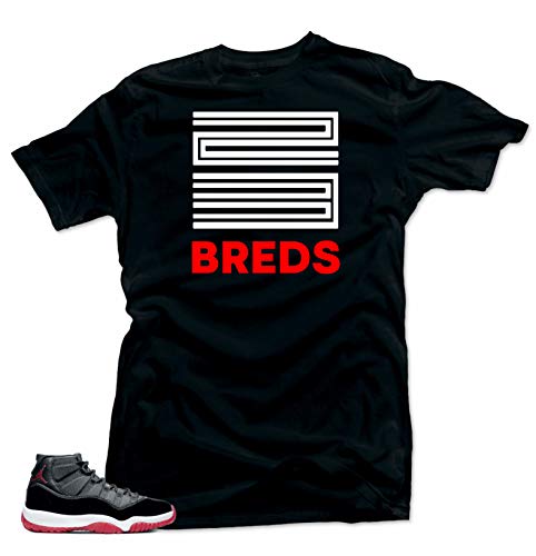 Jordan 11 Bred 2019 Match Shirts (Jordan 11 Bred 2019 - Breds 23 (Black), 3XL)