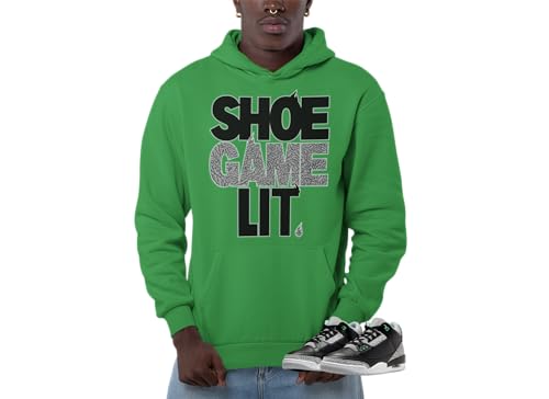 Hoodie To Match Jordan 3 Green Glow Sneakers, Men's Graphic Hoodies