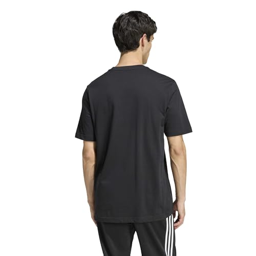adidas Men's Mini Embroidery Basketball Graphic T-Shirt, Black, Large