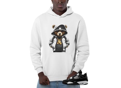 Jordan 4 White Thunder Men's Hoodie To Match Sneakers