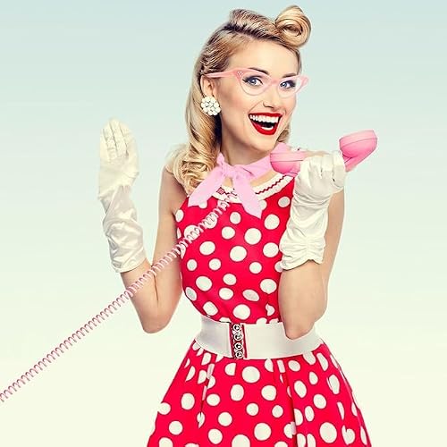 HIYMDOIT 50's Costume Accessories Set for Women Retro Theme Party Dress Up