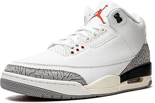 Nike Air Jordan 3 Retro White Cement Reimagined 2023 DN3707-100 - Size 13,Black/Fire Red-white