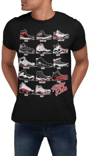 J's Retro Sneakers Image T Shirt to Match Js, Artwork Takes cues from Jordans Inspired colorways 1 2 3 4 5 6 11 12 13 Black