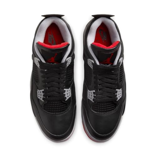 Nike Jordan 4 “Bred Reimagined” Grade School Size 6Y Black/Fire Red-Cement Grey (FQ8213-006)