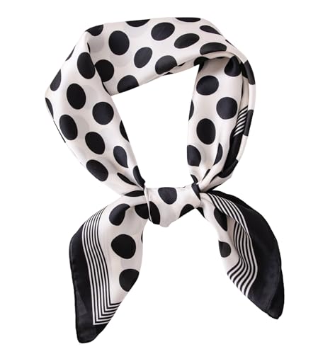 Women Lightweight Hair Bandanas -Silk Feeling Neck-Head-Hair Scarf Headband