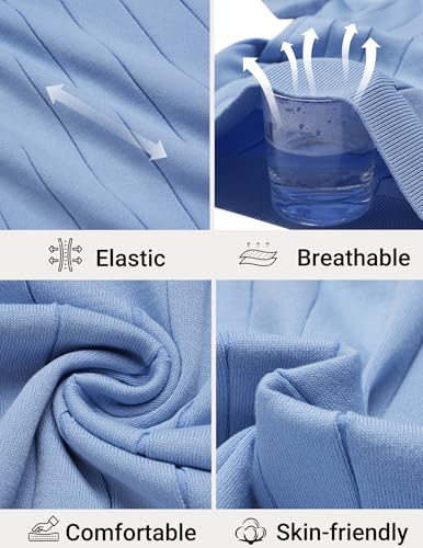 COOFANDY Mens Polo Shirts Short Sleeve Casual Knit Polo Shirt Vintage Golf T Shirts Old Money Tops