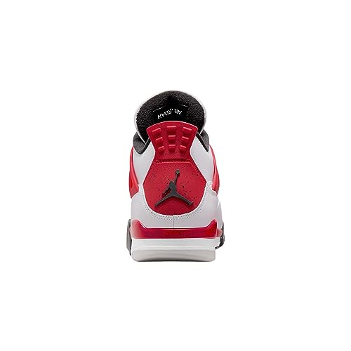 JORDAN 4 Retro Mens Shoes Size - 8.5 White/Fire Red-Black