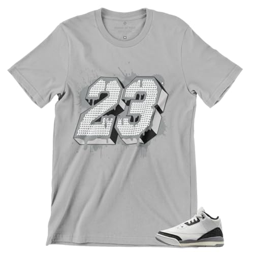 Jordan 3 Retro Cement Grey Men's T-Shirt to Match Sneakers