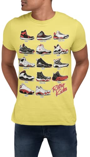 J's Retro Sneakers Image T Shirt to Match Js, Artwork Takes cues from Jordans Inspired colorways 1 2 3 4 5 6 11 12 13 Yellow