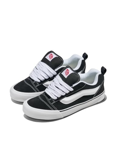 Vans Unisex Knu Skool Shoe - '90s Retro Puffy Low-Top Fashion Sneakers for Men & Women Black/True White