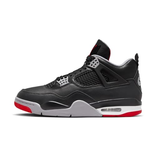 Nike Jordan 4 “Bred Reimagined” Grade School Size 6.5Y Black/Fire Red-Cement Grey (FQ8213-006)