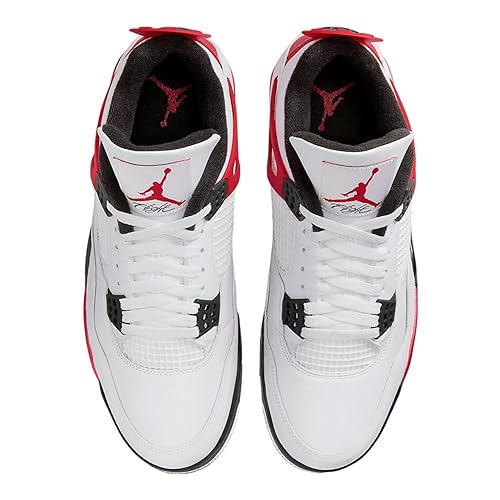 Jordan Boy's Air 4 Retro (Big Kid) White/Fire Red/Black/Neutral Grey 7 Big Kid M