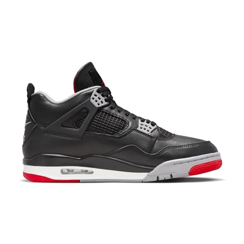 Nike Jordan 4 “Bred Reimagined” Grade School Size 6Y Black/Fire Red-Cement Grey (FQ8213-006)