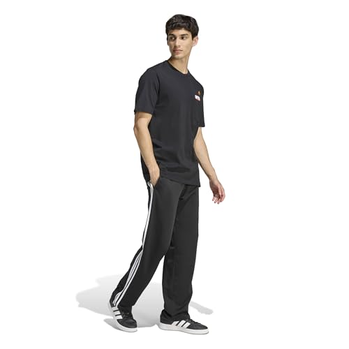 adidas Men's Mini Embroidery Basketball Graphic T-Shirt, Black, Large