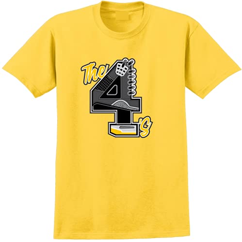 Jordan Retro 4 Tour Yellow Lighting Match Tees - The 4's Yellow | XX-Large