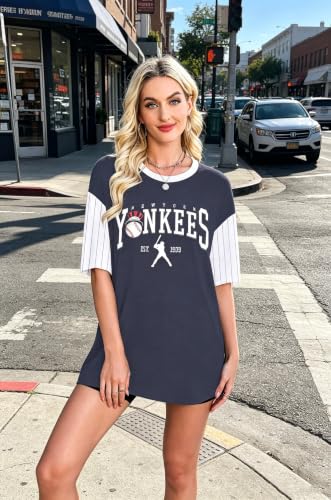 Game Day Shirt Baseball Shirts Women Oversized Baseball Team Graphic Tshirt Baseball Fan Shirt Casual Short Sleeve Tee Tops B-Blue