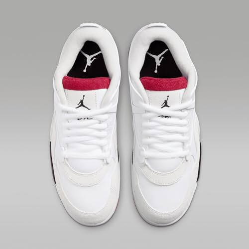 Air Jordan 4 RM Men's Shoes (FQ7939-102, White/Black/Neutral Grey/Varsity Red) Size 10.5