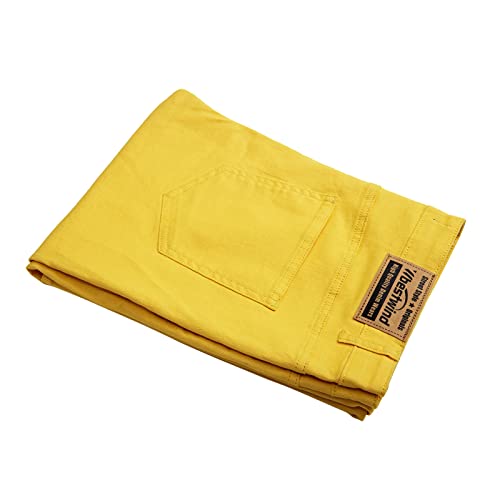 Wbestwind Men's Relaxed Stretch Vintage 60s 70s Bell Bottom Pants Fit 70s Disco Outfits Comfort Flared Retro Leg,Flo,TAG XL Yellow