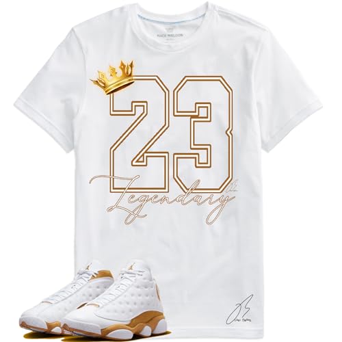 Shirt to Match Retro 13 Wheat/White,23 Unisex Sneaker Graphic Tee,Best Gift, (XXXL, White)