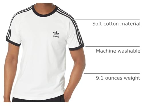 adidas Originals Mens Adicolor Classics 3-Stripes T-Shirt White X-Large