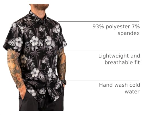 Retro Rifle Men’s Short Sleeve Button Down Shirt - Suppressed - X-Large
