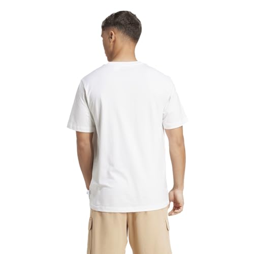 adidas Men's Dog Hoop Patch Graphic T-Shirt, White, Large/Tall