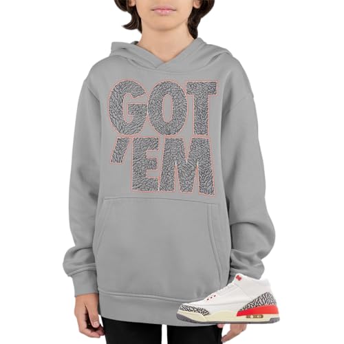 Boys (Youth) J3 Georgia Peach Hoodie To Match Jordan 3 Georgia Peach Sneaker