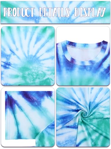 Wianja Hippie Costume for Men 60s 70s Hippie Outfits Tie Dye T-Shirt Wig Peace Necklace Accessories 5-piece