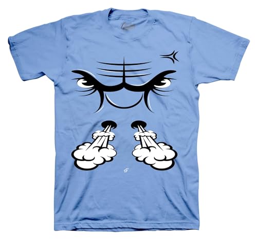 Sneaker Tees to Match Retro 11 Legend Blue Sneakers Columbias - Raging Face Shirt (US, Alpha, Medium, Regular, Regular, University Blue)
