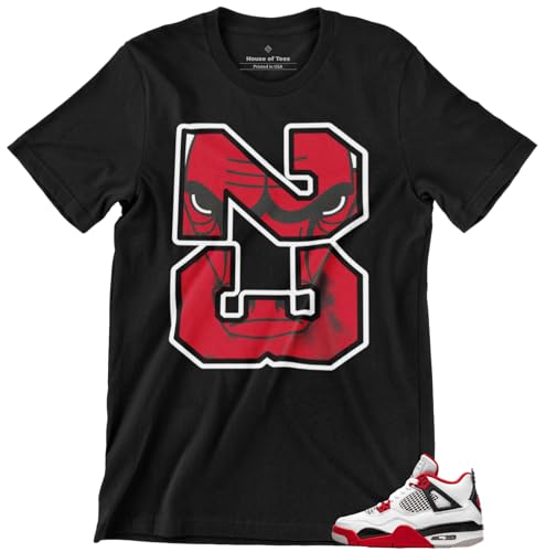 T Shirt to Match Artwork Inspired by Colors from Jordans Black Red White 1 2 3 4 5 6 7 8 9 10 11 12 13 Men's Graphic Tee