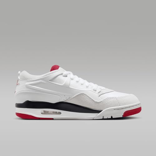 Air Jordan 4 RM Men's Shoes (FQ7939-102, White/Black/Neutral Grey/Varsity Red) Size 10.5