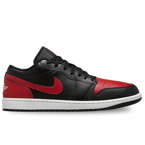 Air Jordan 1 Low Men's Shoes (553558-067, Black/Summit White/Varsity Red) Size 13