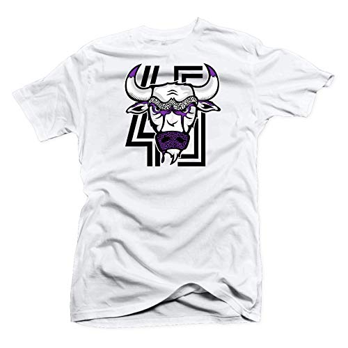 SNELOS Shirt to Match Jordan (Jordan 11 Concord Bull 45 Shirt (White), S)