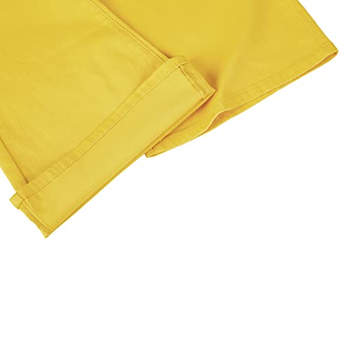 Wbestwind Men's Relaxed Stretch Vintage 60s 70s Bell Bottom Pants Fit 70s Disco Outfits Comfort Flared Retro Leg,Flo,TAG XL Yellow