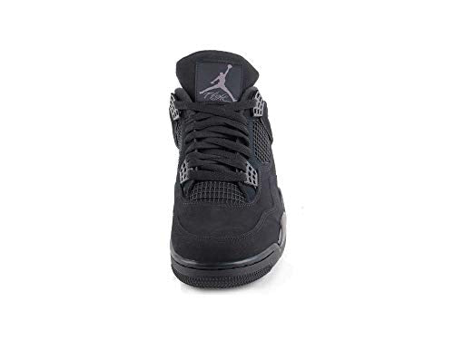 Nike Mens Air Jordan Retro 4 "Black CAT Black/Black-LT Graphite Synthetic Size 12