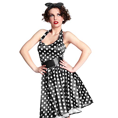 Hicarer 2 Pieces Polka Dot Headband Bandana Headband 50s Costume Hair Accessories Bows Wide Head Wrap for Women(Red, Black,Small Dots)