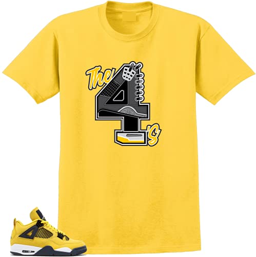 Jordan Retro 4 Tour Yellow Lighting Match Tees - The 4's Yellow | XX-Large