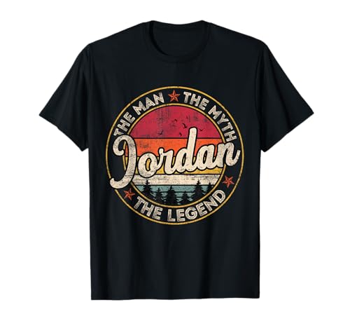 Jordan The Man The Myth The Legend Personalized Name T-Shirt