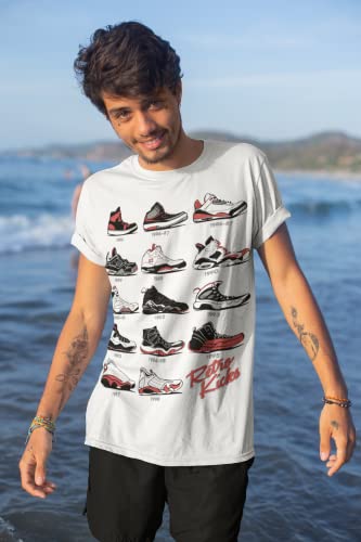 J's Retro Sneakers Image T Shirt to Match Js, Artwork Takes cues from Jordans Inspired colorways 1 2 3 4 5 6 11 12 13 Grey