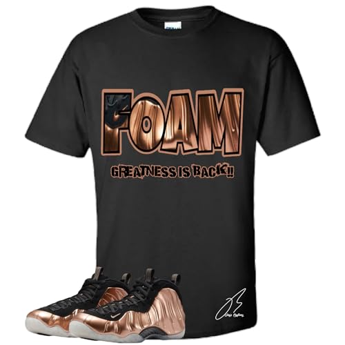 Air Foamposite Copper Matching Shirt, Foam Unisex Sneaker Graphic Tee,Best Gift,Birthday,Gift For Him,Christmas Gift (Black, XXXL)