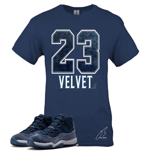 Shirt To Match Jordan Retro 11 Velvet/Midnight Navy,23 Unisex Graphic Tee,Shoe Coordinating,Gift (M, Navy)