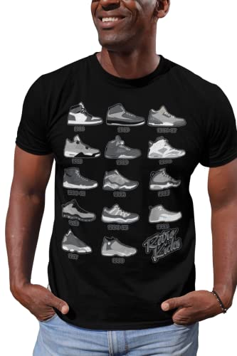 Shirt to Match Cool Grey - Retro 1 2 3 4 5 6 7 8 9 10 11 12 13 Sneakers, Men's Tee to Match -s