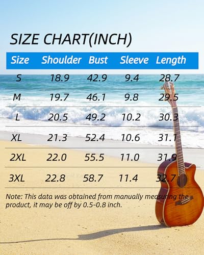 Bowling Shirts for Men Vintage Music Disc Print Short Sleeve Casual Button Down Vacation Shirts