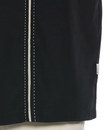 Cubavera Paneled Short Sleeve Shirt For Men, Classic Fit, Wrinkle Resistant, Casual Button-Down Shirt For Men With Spread Collar (Sizes Small - 5Xl), Jet Black, 4X-Large Big Tall