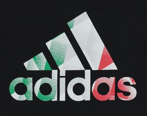 adidas Men's Essentials Single Jersey Big Logo T-Shirt, Black/Multicolor, Medium